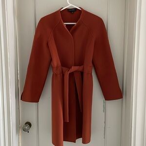 St John vintage wool blend coat in rust